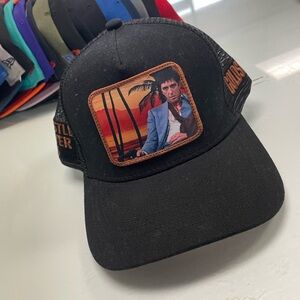 Unisex Adult Gold Star SCARFACE Hustle Never Dies Trucker 🧢 Pre Owned Rare OSFM